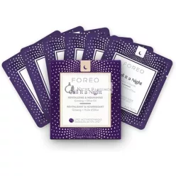   FOREO Call it a Night UFO Activated Facial Mask for Dryness & Fine Lines 7 Pack Revitalizing & Nourishing Ginseng & Olive Oil Clean Formula Cruelty-Free Compatible with all UFO Devices