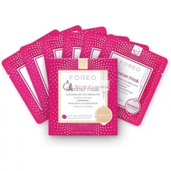   FOREO Shimmer Freak UFO Activated Facial Mask for Dark Circles & Puffiness 6 Pack Eye Illuminating Niacinamide Caffeine Rose Water Clean Formula Cruelty-Free Compatible with UFO & UFO 2