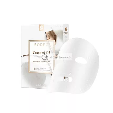 FOREO Coconut Oil Nourishing Sheet Mask for Dehydrated Skin 3 Pack - Deeply Moisturizing Clean Formula