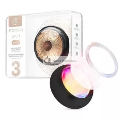   FOREO UFO 3 5-in-1 Full Facial LED Mask Treatment Deep Moisturizer Anti-Aging Face Mask Beauty Cryotherapy Face Massager Black