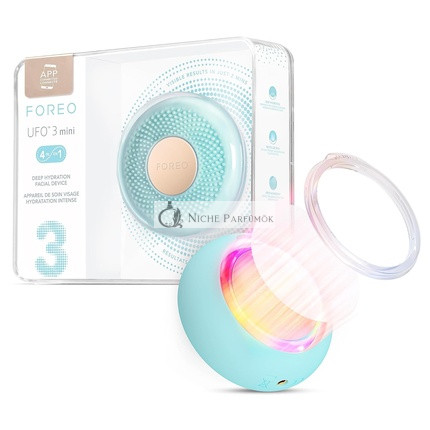 FOREO UFO 3 Mini 4-in-1 Full Facial LED Mask Treatment Deep Moisturizer Anti-Aging Face Mask Beauty Face Massager Arctic Blue