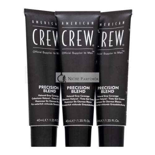 American Crew Precision Blend Natural Gray Coverage hair color for men Medium Natural 4-5 3 x 40 ml