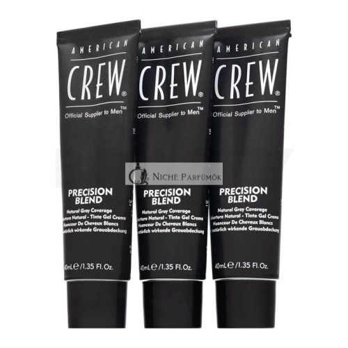 American Crew Precision Blend Natural Gray Coverage Hair Color for Men Light Blond 7-8 3 x 40 ml