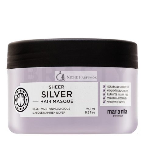 Maria Nila Sheer Silver Hair Masque Strengthening Mask for Platinum Blonde and Gray Hair 250 ml