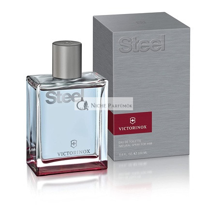 Victorinox Steel Eau de Toilette for Men with Violet Leaves and White Fir Aquatic and Fresh 100ml