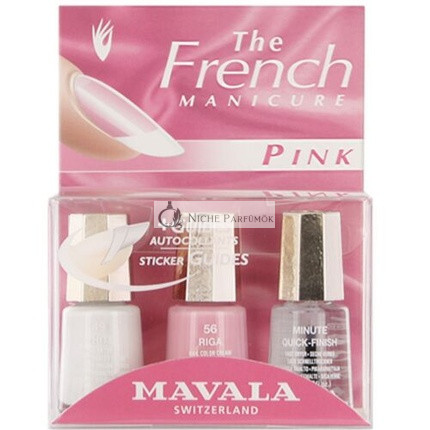 Mavala Mini Nail Color French Manicure Nail Polish Kit Pink 3 x 5ml