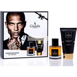   Gisada Ambassador Férfi Szett Eau de Parfum Spray 50ml és Tusfürdő 50ml
