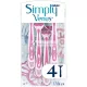 Gillette Simply Venus3 Disposable Razors with 3 Blades Moisture Strip Smooth and Protected Skin 4 Razors