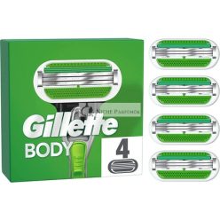   Gillette Body Razor Blades for Men 4 Replacement Blades 3 Blades Stronger Than Steel