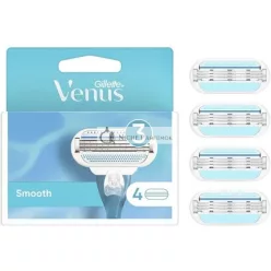   Gillette Venus Smooth Women's Razor Blades 4 Replacement Blades Triple Blade - Pack of 4