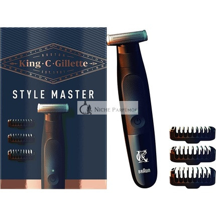 King C. Gillette Style Master Beard Trimmer for Men with 1 Interchangeable 4D Blade and 3 Interchangeable Comb Attachments
