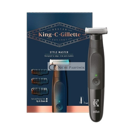 King C Gillette Style Master Stubble Trimmer Electric Razor with One 4D Blade