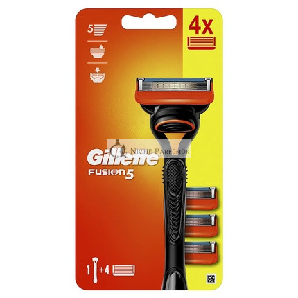 Gillette Fusion5 Men's Razor with 4 Replacement Blades - Black