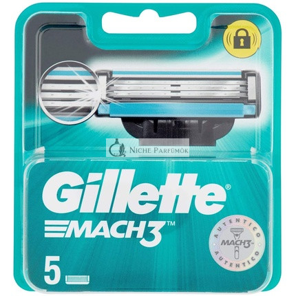 Gillette Mach 3 Refill Razor Blade Cartridges - Pack of 5