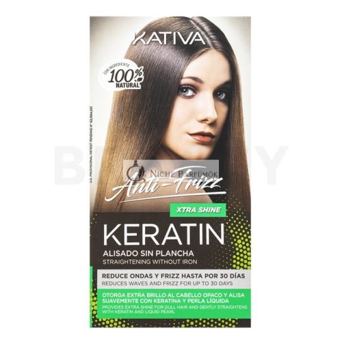 Kativa Anti-Frizz Straightening Without Iron Set with Keratin for Hair Straightening Without Flat Iron Xtra Shine 30 ml + 30 ml + 150 ml