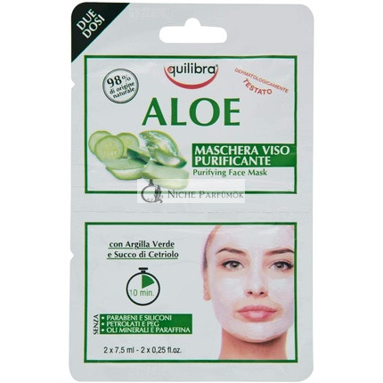 Equillibra Purifying Aloe Face Mask 7.5ml - Pack of 2