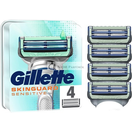 Gillette SkinGuard Razor Blades for Men with Aloe Vera - Sensitive Skin - Pack of 4