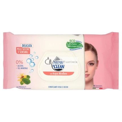 Fresh Clean Makeup Remover Wipes 48 pcs for Sensitive Skin