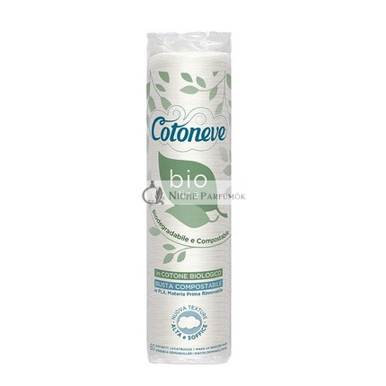 COTONEVE Bio Line Organic Cotton Round Makeup Remover Pads 60 Count
