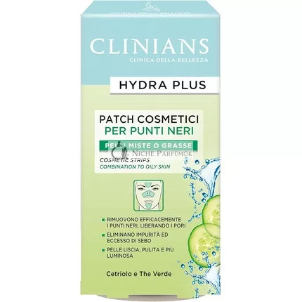 CLINIANS HYDRA PLUS Cosmetics Patches for Mixed or Oily Skin with Cucumber and Green Tea