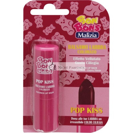 Bon Bons Malizia Pop Kiss Cherry Flavour Lip Balm 3ml