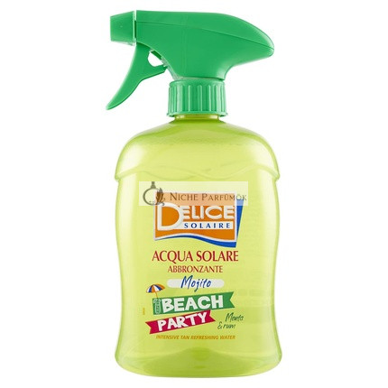 DELICE SOLAIRE Sun Water Bronze Beach Party Mojito 500ml Tanning Water Instant Freshness Dermatologically Tested