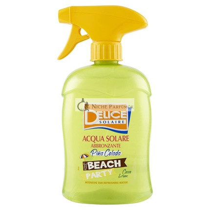 DELICE SOLAIRE Bronze Solar Water Beach Party Piña Colada 500ml Tanning Water for Instant Freshness - Dermatologically Tested