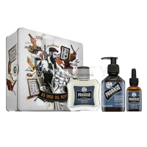 Proraso Gift Set Azur Lime Metal Box Beard Care 200 ml + 100 ml + 30 ml
