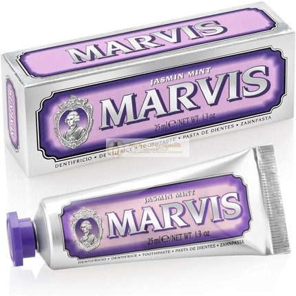 MARVIS Jasmin Mint Toothpaste with Floral Notes of Jasmine 25ml - Travel Size with Fluoride