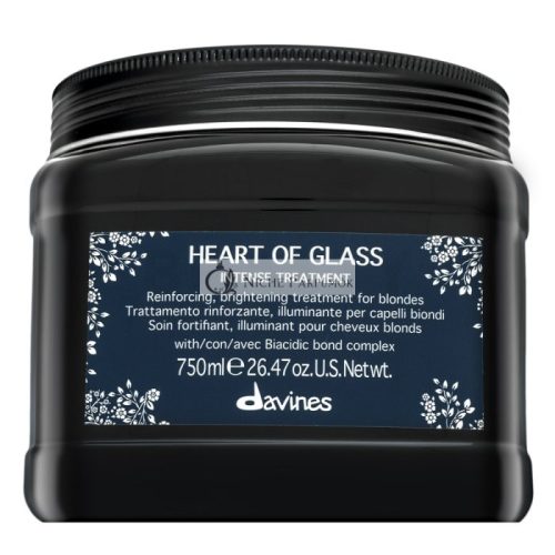 Davines Heart Of Glass Intense Treatment Strengthening Mask for Colored, Chemically Treated and Lightened Hair 750 ml