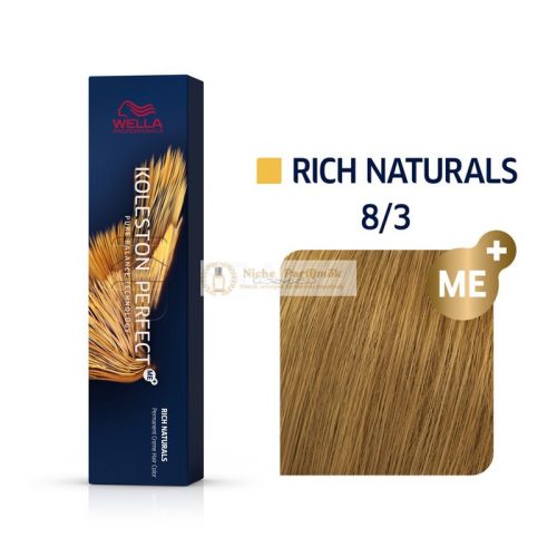 Wella Professionals Koleston Perfect Me+ Rich Naturals Professional Permanent Hair Color 8/3 60 ml