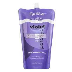   Fanola No Yellow Color Violet Peroxide Developer Emulsion for Neutralizing Yellow Tones 1.5% 5 Vol. 1000 ml