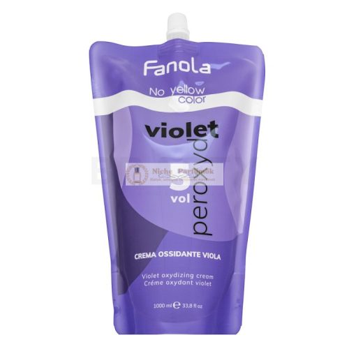 Fanola No Yellow Color Violet Peroxide Developer Emulsion for Neutralizing Yellow Tones 1.5% 5 Vol. 1000 ml