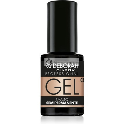 Deborah Milano Professional Semi-Permanent Gel Nail Polish Number 03 Nude Beige Plumping Effect Long Lasting 4.5ml Beige