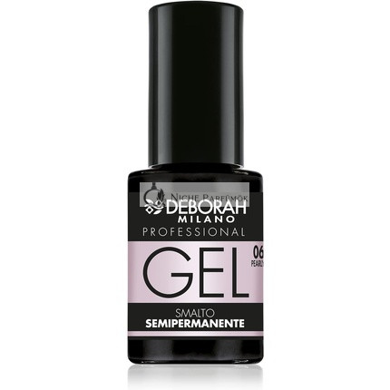DEBORAH Professional Semi Permanent Plumping Gel Nail Polish Long Lasting for Intense and Shiny Nails Pearl Pink 4.50ml