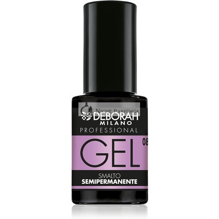 Deborah Milano Professional Semi-Permanent Nail Polish Number 08 Purple Plumping Effect Long Lasting for Intense and Shiny Nails