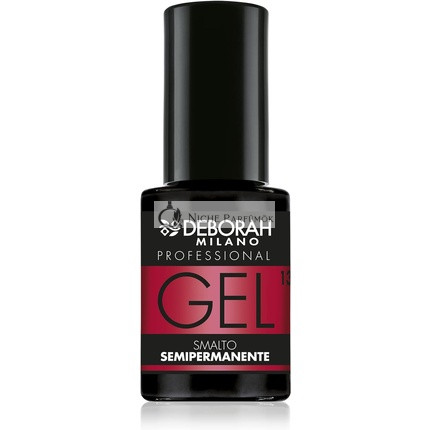 Deborah Milano Professional Semi-Permanent Gel Nail Polish Number 13 Orange Plumping Long Lasting for Intense and Shiny Nails 4.5ml
