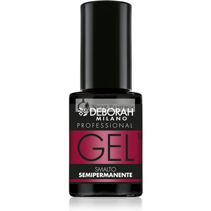 Deborah Milano Professional Semi Permanent Nail Polish #14 Strawberry Red Plumping Long Lasting for Intense and Shiny Nails 4.5ml