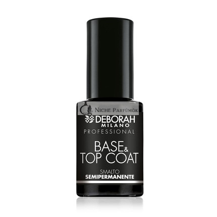 Deborah Milano Professional Gel Nail Polish Base & Top Coat Transparent Plumping Effect Long-Lasting Intensive and Shiny Nails 4.5ml