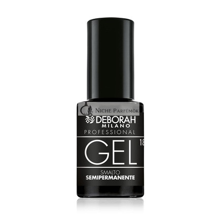 Deborah Milano Professional Nail Polish No. 18 Black Plumping Effect Long-Lasting Intensive and Shiny Nails 4.5ml