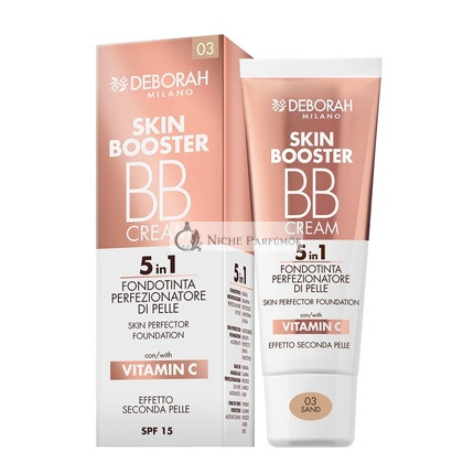 Deborah Milano BB Cream Skin Booster No. 03 Sand SPF 15 with Vitamin C Tinted Face Cream 30ml
