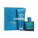 Versace Eros 50ml Vaporisateur Eau de Toilette and 100ml Gel