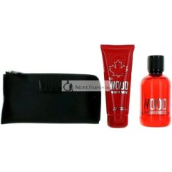   Dsquared2 Red Wood EDT 100ml and BL 100ml with Wallet for Women