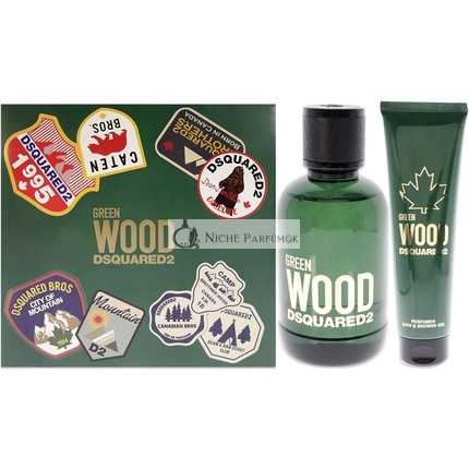 Dsquared2 Wood Pour Homme Green Eau De Toilette 100ml + Bath & Shower Gel 150ml gift set