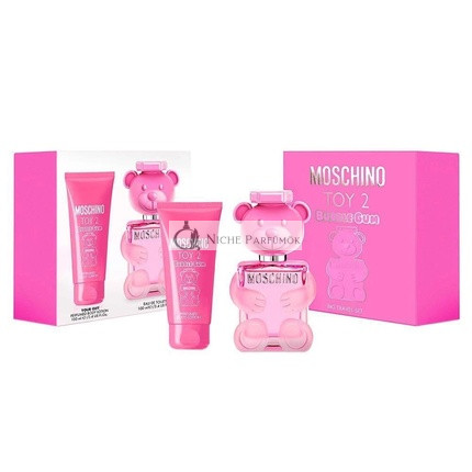 MOSCHINO Toy 2 Bubble Gum Travel Set For Women EDT 3.4 Fl Oz + Perfumed Body Lotion 3.4 Fl Oz