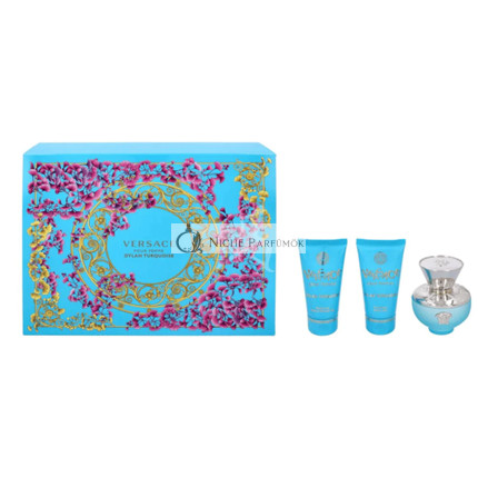 Versace Dylan Turquoise eau de toilette 50ml + body lotion 50ml + shower gel 50 ml, gift set for women