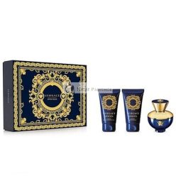   Versace Dylan Blue 50ml EDP Spray + 50ml Shower Gel + 50ml Body Lotion Gift Set 2023