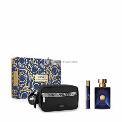   Versace Dylan Blue Pour Homme Eau De Toilette Spray 100ml Set 3 Pieces