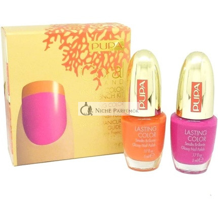 Coral Island Lasting Color French Kit 2 Semi-Lasting Color French Guides Tone 002 Tropical Juice