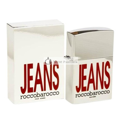 Roccobarocco Jeans Man Eau de Toilette for Men Citrus Musk Fragrance Bottle 30ml